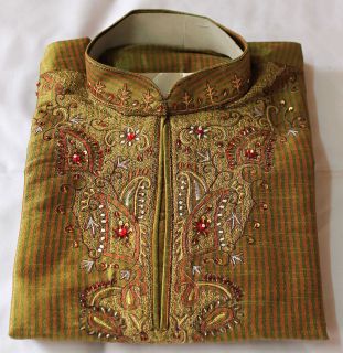   Cotton Mens Kurta Salwar Kameez Sherwani Indian Wedding Clothing