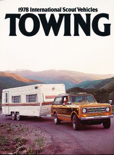 1978 IHC International Harvester Scout Towing Sales Brochure