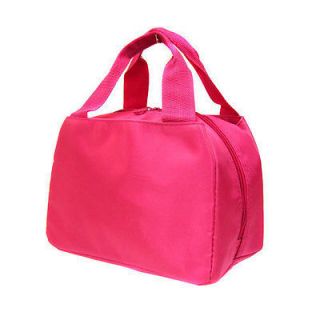   FUSCHIA HOT PINK Lunch Bag Tote School Insulated Mylar Lined Hot Cold