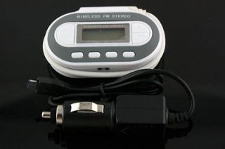   5mm Wireless FM Stereo Transmitter Car Charger for iPhone iPod PDA 