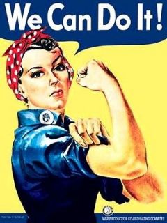   We Can Do It ROSIE THE RIVETER enamel style metal advertising sign