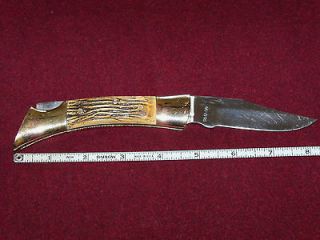   Single Blade Folding Knife Brass & Horn Style Body/ (Made in Pakistan