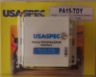 PA15 TOY iPod Toyota interface adapter USASPEC