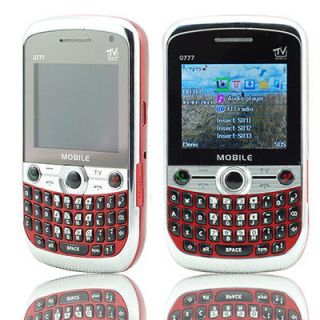   Quad band Triple sim T mobile AT T cheap Analog TV cell phone Q77 Red