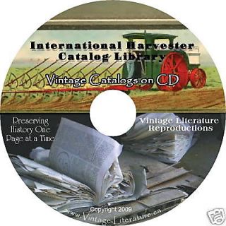 1900s International Harvester Catalog Collection on CD