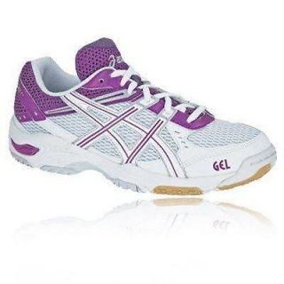 Ladies Asics GEL Task Indoor Court Shoes   B155N 0102 White/Purple