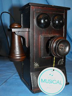   Antique Telephone Music Box by George Good. Plays Hello Dolly. 7.25