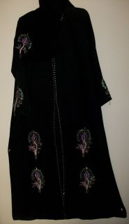 Abaya Dubai Arabian Black Sheela Hijab Kurti Tunic Salwar Kameez 