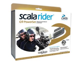 Scala Rider G9 POWERSET Bluetooth intercom. TWO of everything, great 