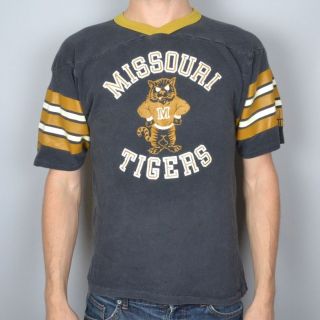   70s Missouri Tigers football jersey bike university small t shirt