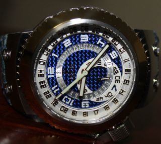 Invicta Mens 10007 Russian Diver Swiss Quartz GMT Watch