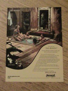 1981 JACUZZI WHIRLPOOL BATH ADVERTISEMENT LADIES MEN AVANZA AD MICHAEL 