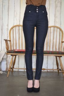 NEW Womens Black High Waist Skinny Jeans Size 26~30 no.1259