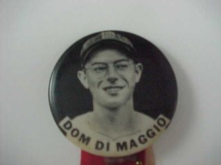   DOM DiMAGGIO BOSTON RED SOX PM10 STADIUM PIN WITH BAT& BALL CHARM