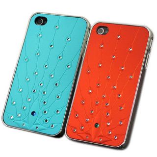 2PCS Popular Sky Blue & Orange Back Cover Cases for iPhone 4 4G 4th 4S 