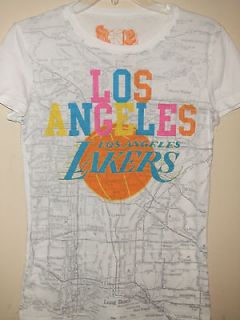 NBA Hardwood Lakers White ( Lakers Logo with Los Angeles Map Printed 
