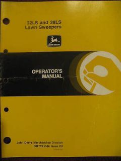 John Deere 32LS 38LS Lawn Sweeper Operator Manual