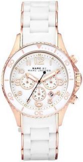   Marc Jacobs Rock Chrono White Silicone Bracelet Ladies Watch MBM2547