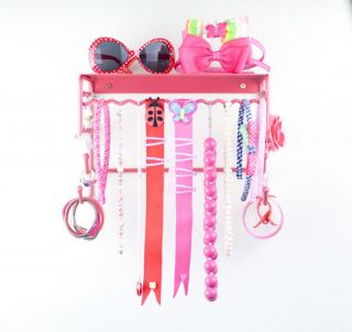 BelleDangles Hair Accessory Holder and Jewelry Organizer (PINK)