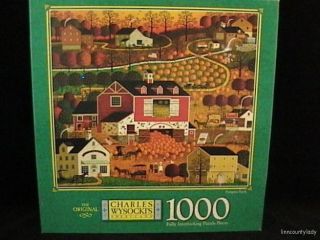   Charles Wysocki Pumpkin Patch Jigsaw Puzzle 1000 Pc Americana FR SHP