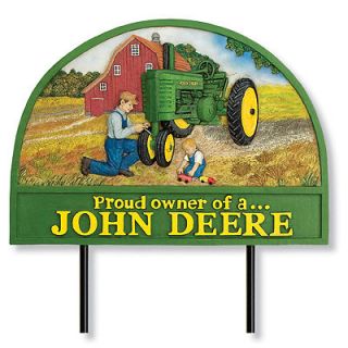 John Deere Proud Owner Garden Yard Stake