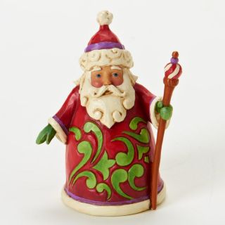 Jim Shore Miniature Christmas Santa Claus w/Cane ~ 4025626