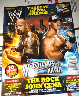 WWE Magazine January 2012 The Rock vs. John Cena Best of 2011 