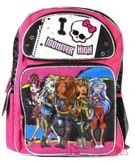   Monster High Fabulous 16 Large School Backpack   Bag Girls New Style