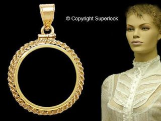 COIN BEZEL 14k Gold Filled Sm. Rope ~ SUSAN B. ANTHONY