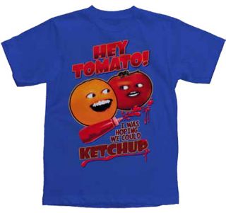Annoying Orange Ketchup Blue Youth T Shirt