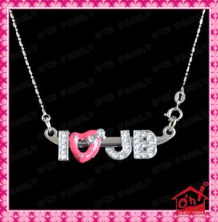 Love Justin Bieber JB Metal Necklace Chain with Free Gift Bag 