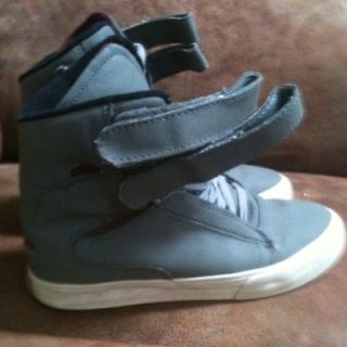 Supra TK Society Gray Maroon Shoes Sneakers Size 5