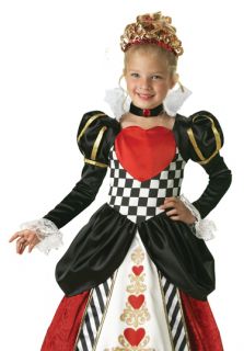 Kids Queen of Hearts Girls Deluxe Halloween Costume