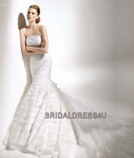 Stunning Organza Tiered Wedding Dress la mdl# sposa