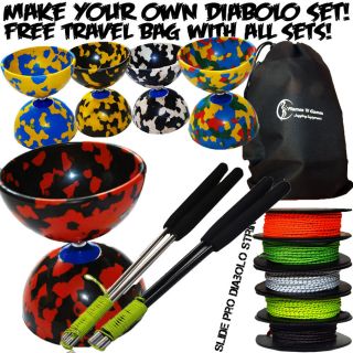 Jester Diabolos Creat Your Own Diabolo Set  Add Diablo Sticks, String 