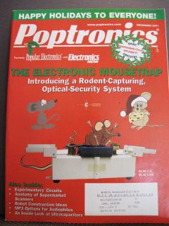 Poptronics Electronics Popular / Now Magazine December 2001 Electronic 