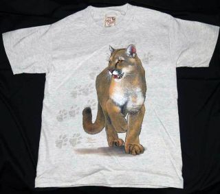 Kids T Shirt Cat Trax Puma Panther Catamount Mountain Lion Cotton 
