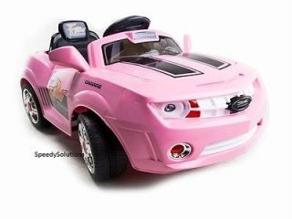 Girls Ride on Car W/ Wireless Remote Control Camaro Style Pink Kids 