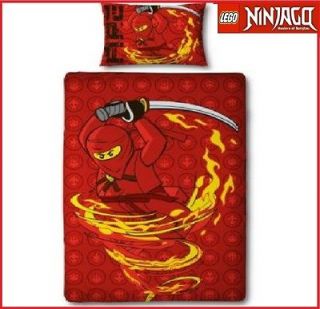 LEGO NINJAGO FIRE TORNADO NINJA SINGLE PANEL DUVET SET QUILT COVER 