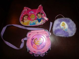 Disney Princess Purses & Princess Carry Along CD Player Child 