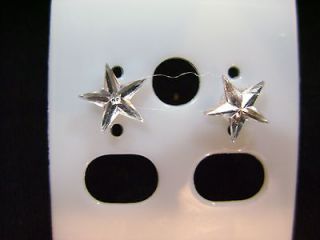 White Clear Color Star Plastic Stud Earrings Plastic Soft Post
