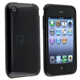 Black Gel Rubber Soft Silicone Case Skin Cover for Apple iPhone 3GS 3G 