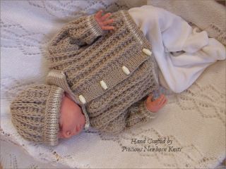 Knitting Pattern Baby Boys or Reborn Frankie Jacket/Coat & Hat in 