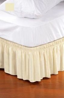   Style Easy Fit Elastic Bed Ruffles for king/queen size beds beige