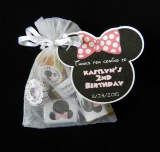   MINNIE MOUSE BIRTHDAY PARTY BABY SHOWER PARTY FAVOR GIFT TAG