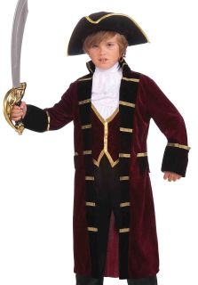 Kids Carribbean Pirate Captain Hook Halloween Costume
