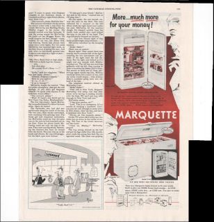 Marquette Chest And Upright Freezer Kitchen Food 1953 Home Antique 