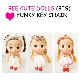 BEE CUTE DELUXE DOLL KEYCHAIN/ BAG CHARM ♥   LARGE   3 STYLES 
