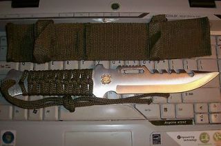 Military Army Surplus Tactical Knife w/ Coast Guard Insignia 10 1 