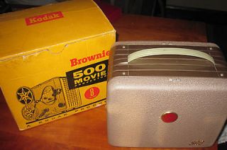 Vintage Kodak Brownie 500 Movie Projector 8mm Orig Box No. 189 works